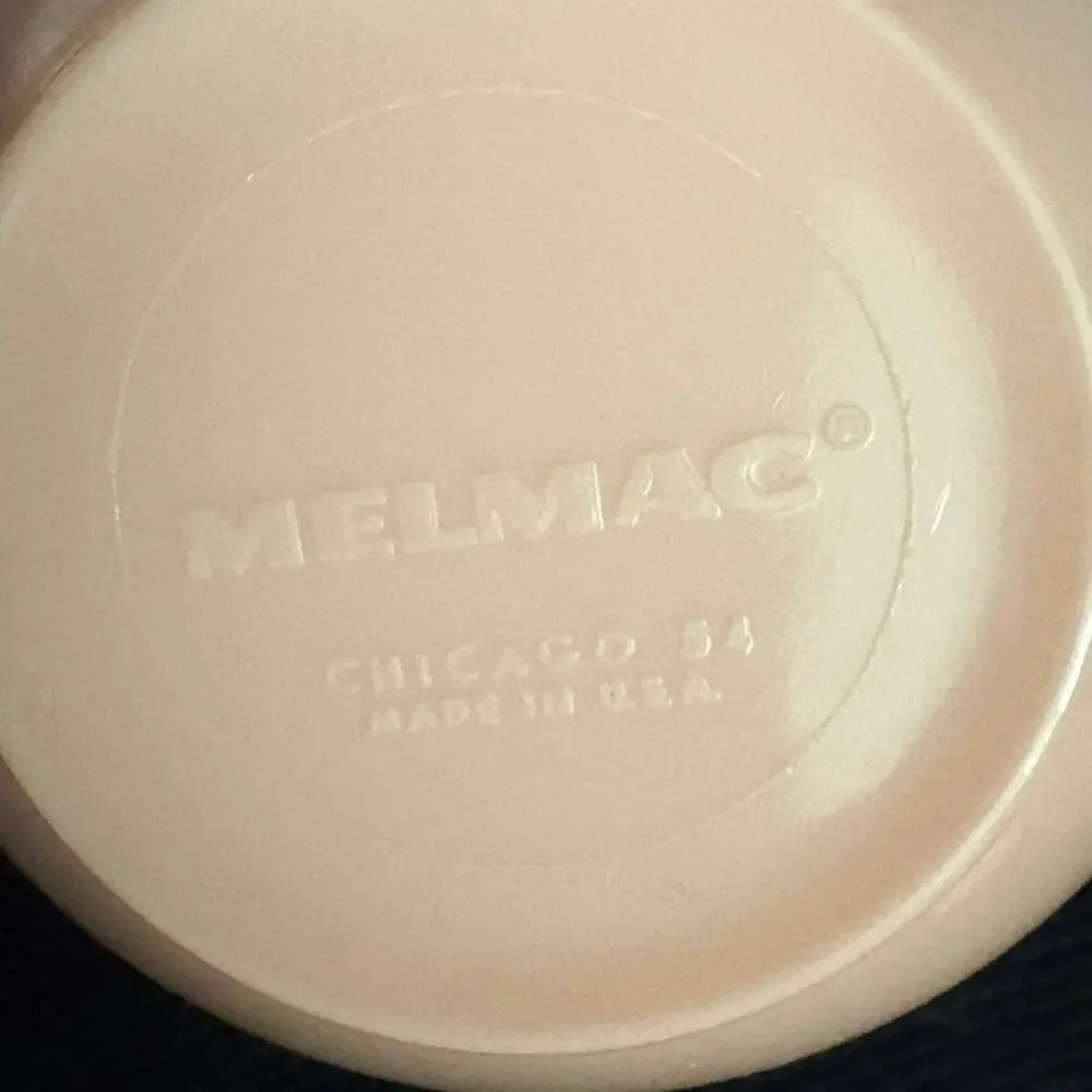 Vintage Pink Melamine Cream & Sugar Lid USA Bar Accessories MCM